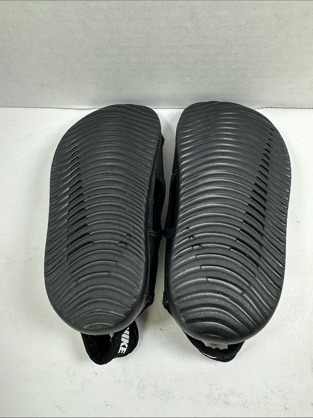 Nike Sunray Kids Black Slide Sandals Summer Shoes Size 9
